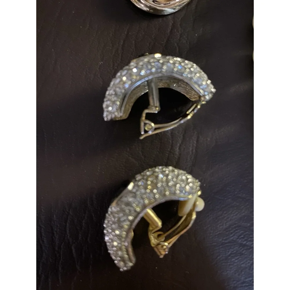 VTG - Modern Jewelry Bracelet Necklace Brooch Earring Rhinestone Faux Pearl Lot